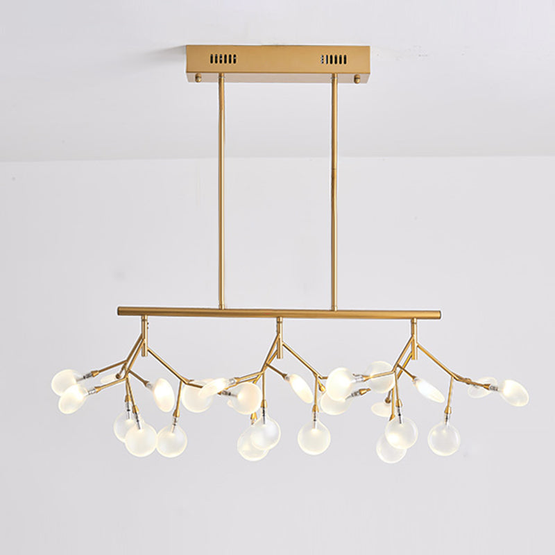 Modern Luxury Firefly Adjustable Island Pendant Light Wrought Iron Sputnik Ceiling Light with Acrylic Shade