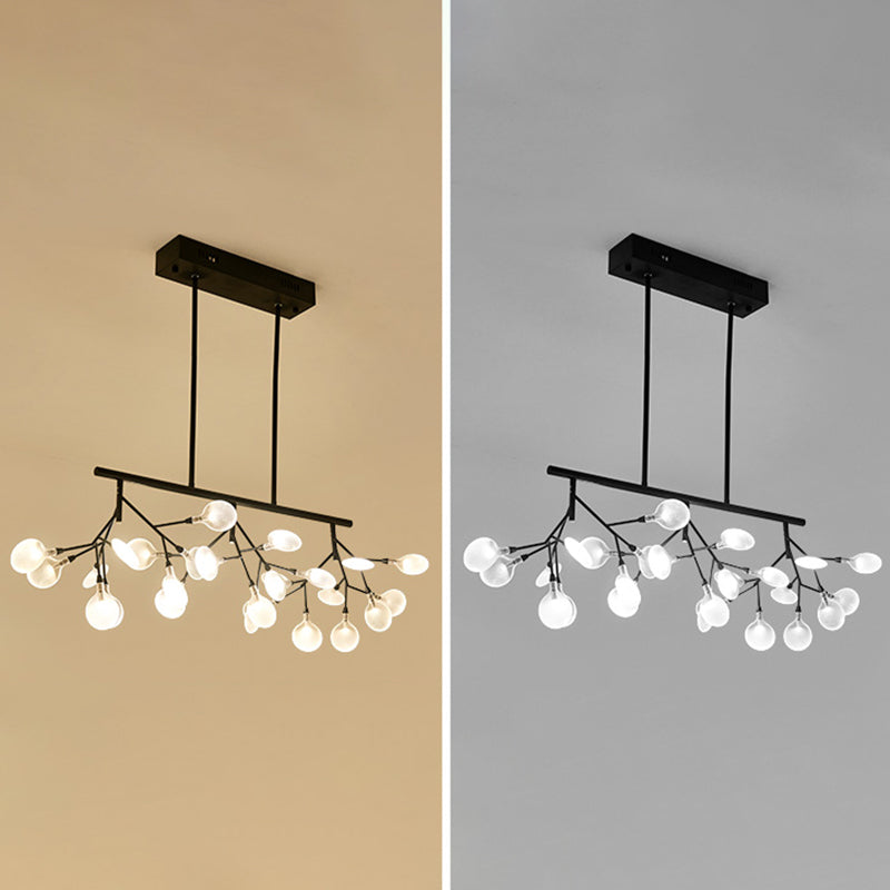 Modern Luxury Firefly Adjustable Island Pendant Light Wrought Iron Sputnik Ceiling Light with Acrylic Shade