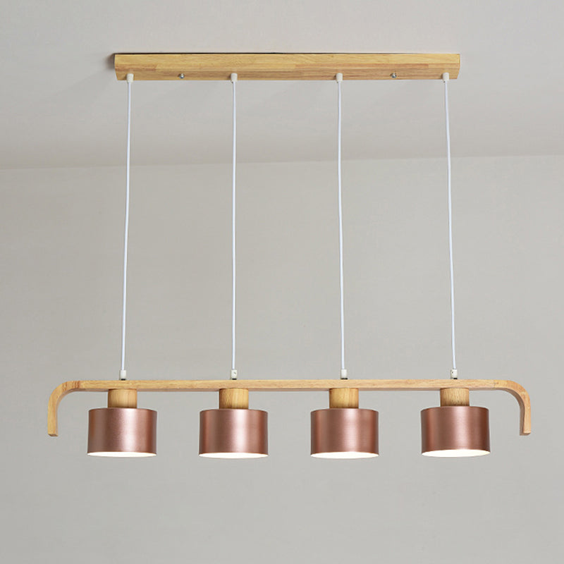 Couleur de plafond en bois de pendentif île moderne de la lumière intérieure de la pièce des macarons