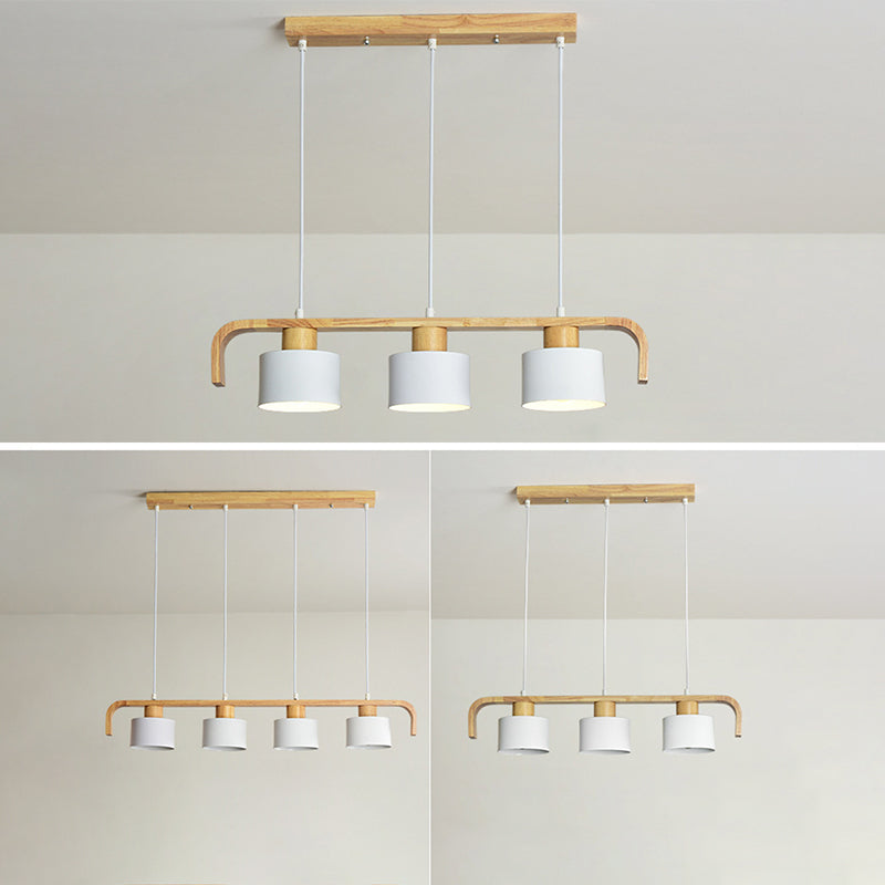 Couleur de plafond en bois de pendentif île moderne de la lumière intérieure de la pièce des macarons