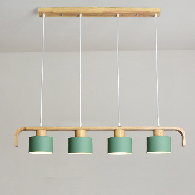 Couleur de plafond en bois de pendentif île moderne de la lumière intérieure de la pièce des macarons