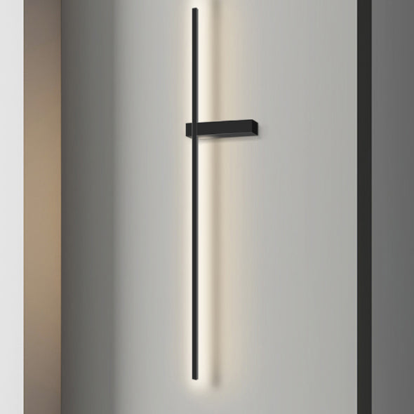 Moderno Minimalista Estilo lineal Luz montado en la pared lineal Ideas de iluminación de pared acrílica para sala de estar