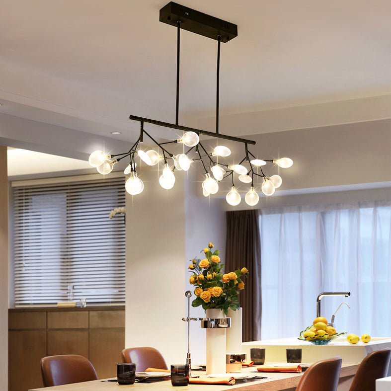 Modern Luxury Firefly Adjustable Island Pendant Light Wrought Iron Sputnik Ceiling Light with Acrylic Shade