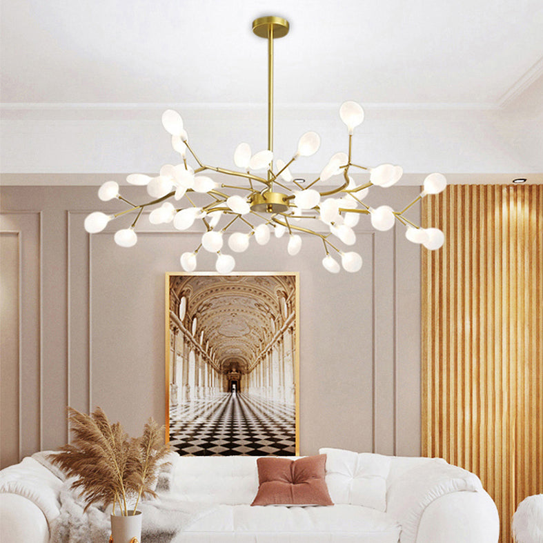 Luce a sospensione per lucciole in ferro battuto in moderna luce del soffitto regolabile radiale in stile conciso con ombra acrilica