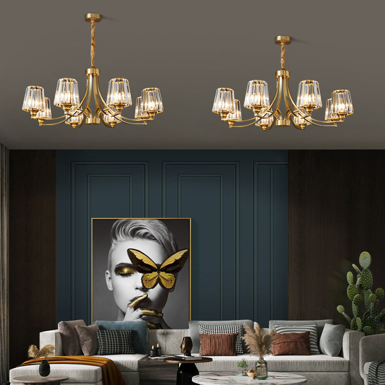 Sputnik Clear Glass Chandelier Pendant Light Industrial Living Room Chandelier Lighting