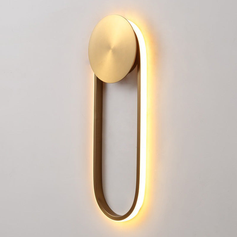 Geometric Line Design Minimalism LED Wall Lamp Post-modern Style Metal U-Shaped Sconce Lights