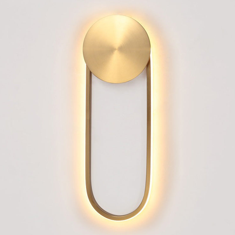 Geometric Line Design Minimalism LED Wall Lamp Post-modern Style Metal U-Shaped Sconce Lights