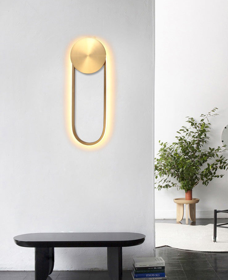 Geometric Line Design Minimalism LED Wall Lamp Post-modern Style Metal U-Shaped Sconce Lights