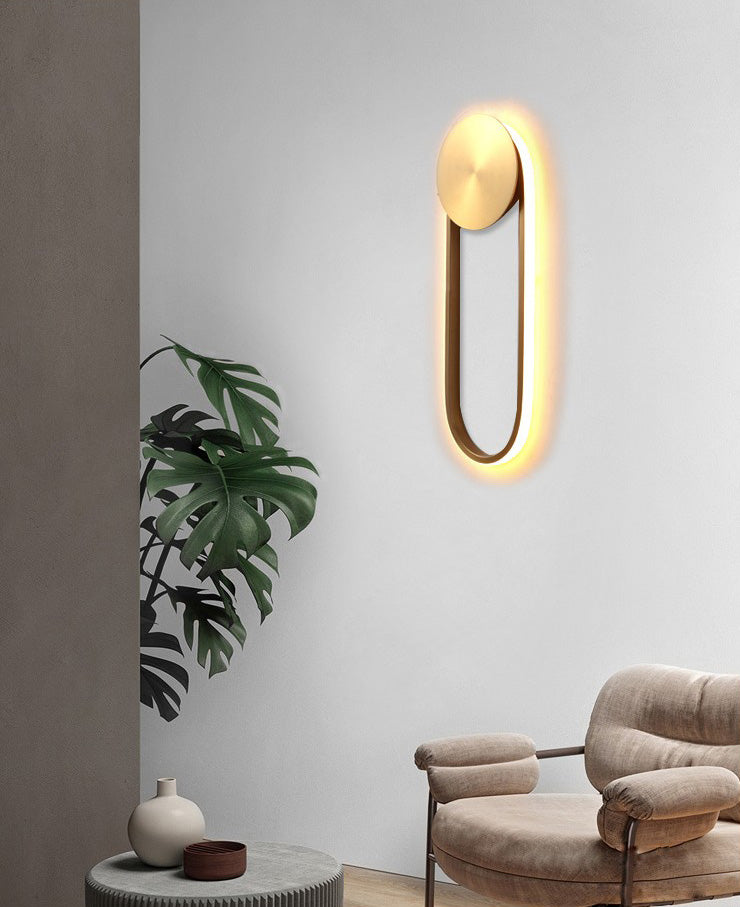 Geometric Line Design Minimalism LED Wall Lamp Post-modern Style Metal U-Shaped Sconce Lights