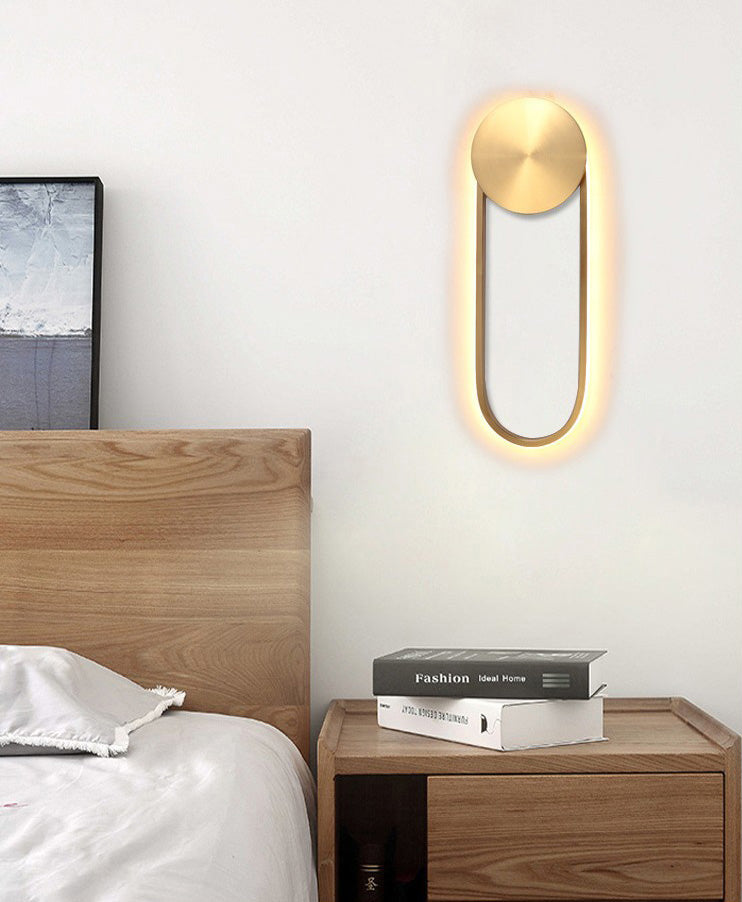 Geometric Line Design Minimalism LED Wall Lamp Post-modern Style Metal U-Shaped Sconce Lights