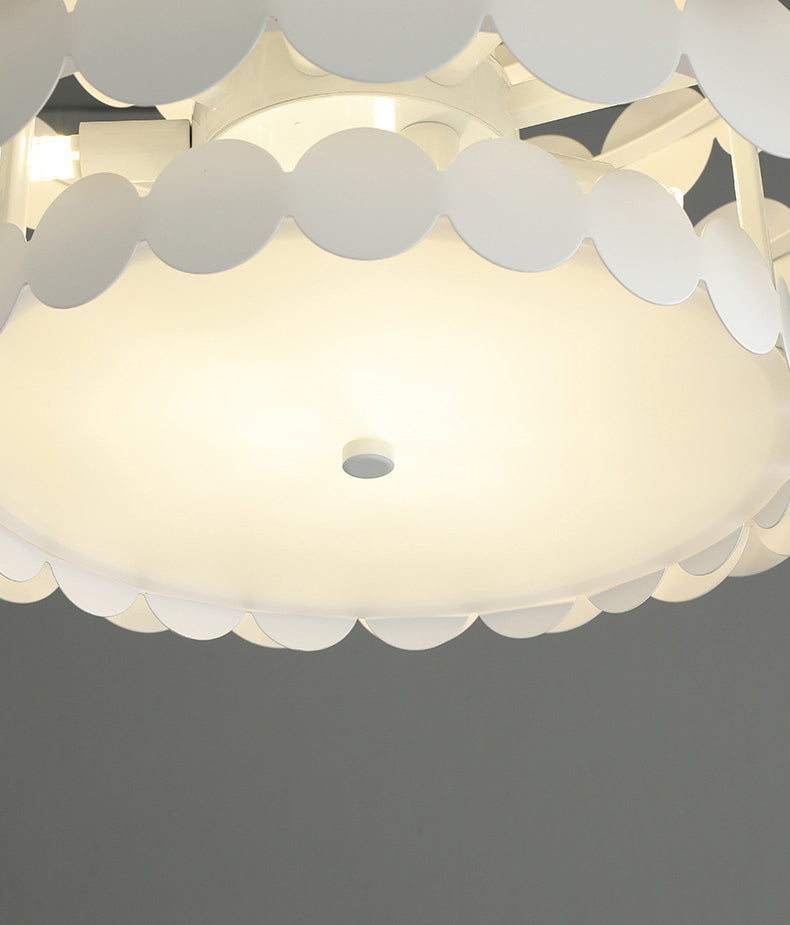 Living Room Pendant Chandelier Nordic Style Chandelier Lighting Fixture with Circle Metal Shade