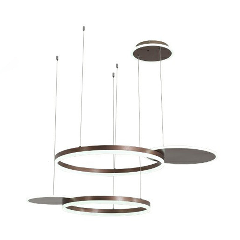 Circles Hanging Pendant Light Minimalistic Living Room LED Chandelier Pendant Light