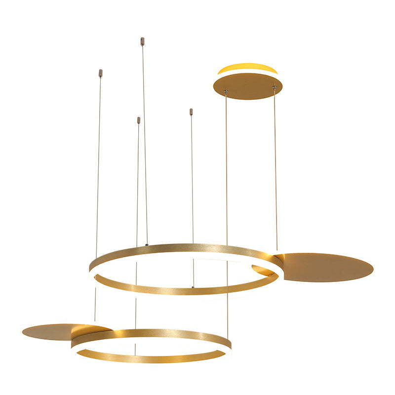 Circles Hanging Pendant Light Minimalistic Living Room LED Chandelier Pendant Light