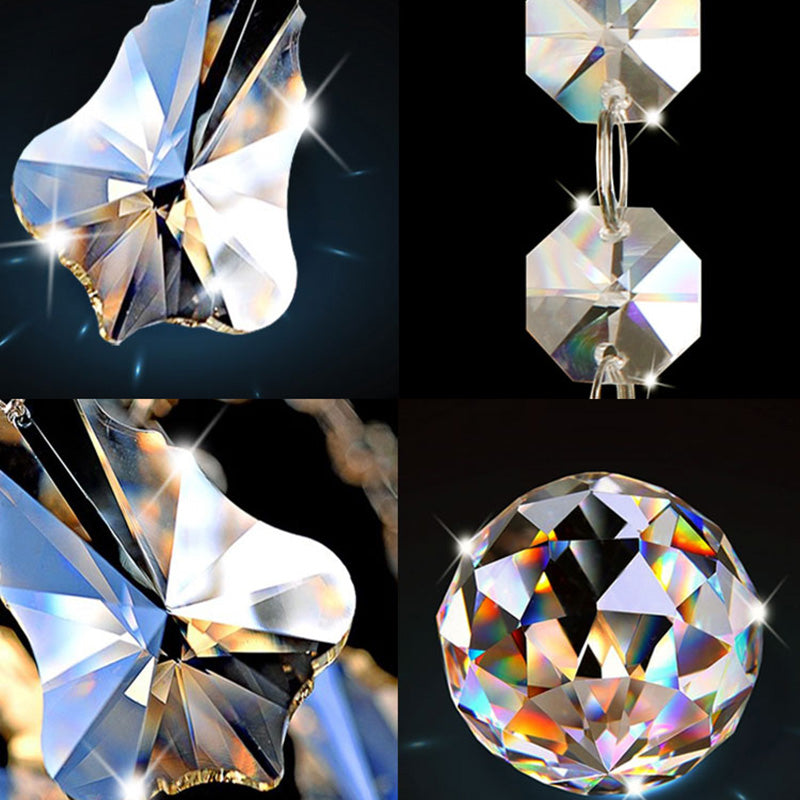 K9 Crystal Traditional Style Chandelier Light Fixtures Living Room Chandelier with Dangling Crystal Accents