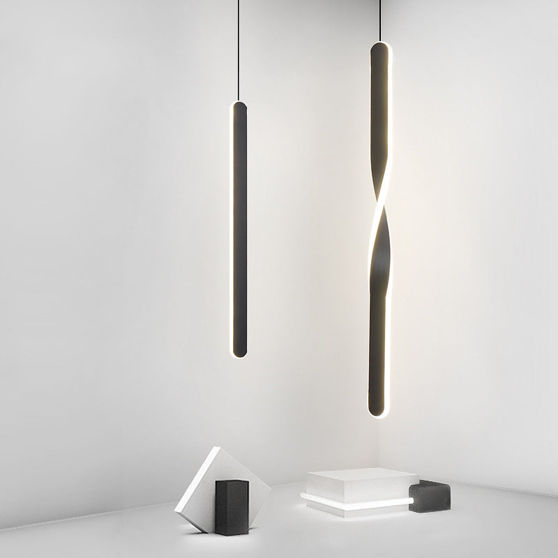 STANTE CONTEMPOURE LONG LED LED LEGGIO LIGHT APPLICAZIONE 23,6 "H ACRILICA + SIMPLICITÀ LAMPO DI PENDANTE PER CAMERA PER CAMERA