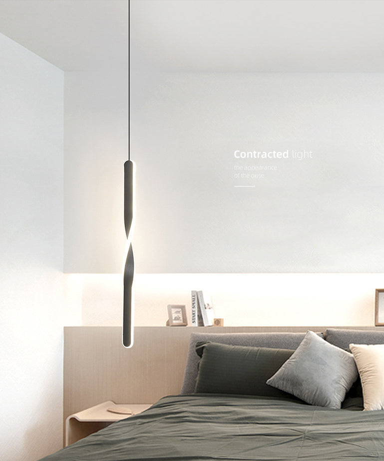 STANTE CONTEMPOURE LONG LED LED LEGGIO LIGHT APPLICAZIONE 23,6 "H ACRILICA + SIMPLICITÀ LAMPO DI PENDANTE PER CAMERA PER CAMERA