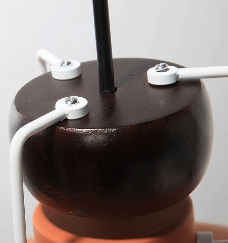 Macaroon Style Metal Pendant Light Creative Kettle Shaped Simplicity Lighting Fixture