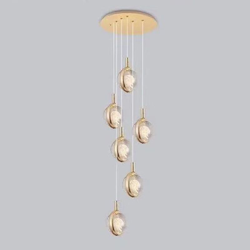 Kristall Löwenzahn Anhänger Leuchtenleuchte Einfachheit Gold LED Deckenlampe für Schlafzimmer