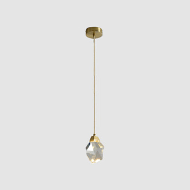 Modern Luxury Style Down Lighting Pendant 1 Light Suspension Pendant with Crystal Shade