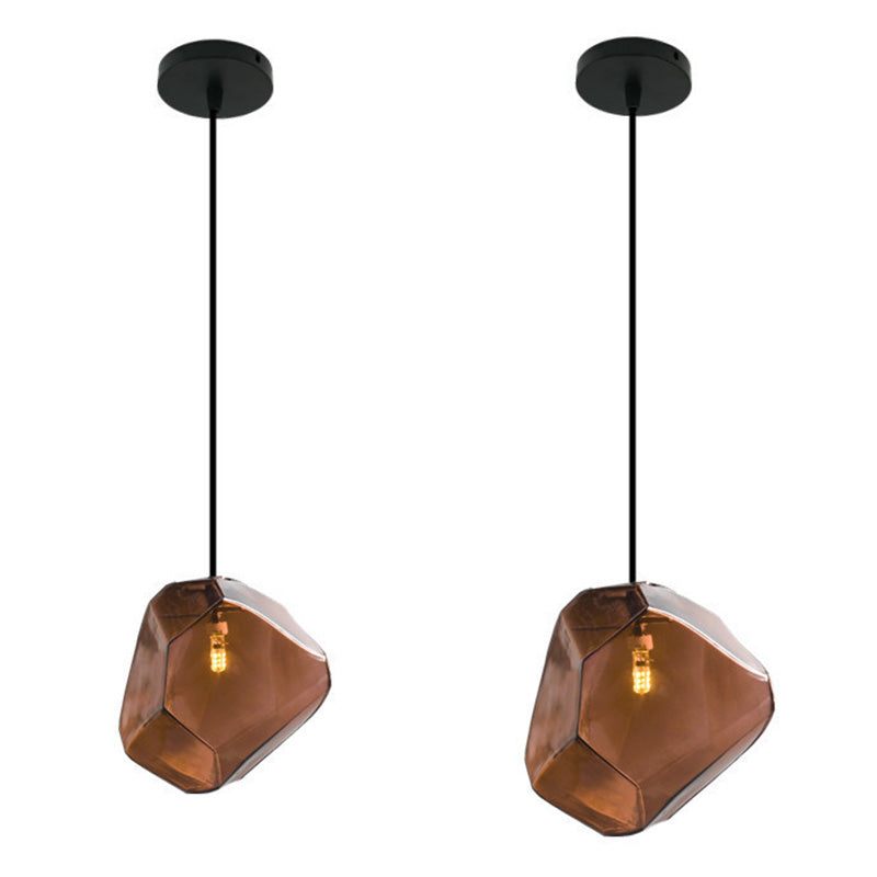 Verre en forme de pierre en option en option Lumière Lumière nordique Amélioration de l'éclairage de simplicité pour chambre à coucher