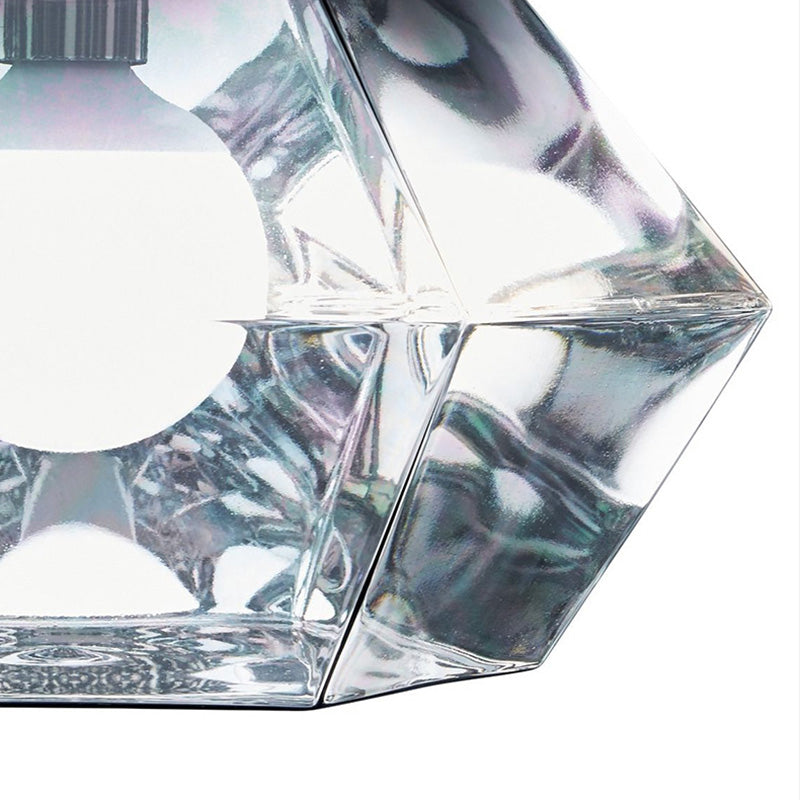 Minimalismo poliedra sombra diamante luz colgante de estilo acrílico colgante de iluminación acrílica para cafeterías restaurantes