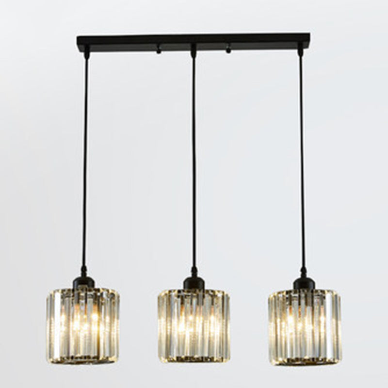 Modern Minimalist in stile Minimalista Drum Impiccing Luci a sospensione Crystal Clessing Sofril Light for Dining Room