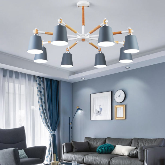 Contemporary Stained Glass Ceiling Pendant Light Sputnik Hanging Pendant Light for Living Room