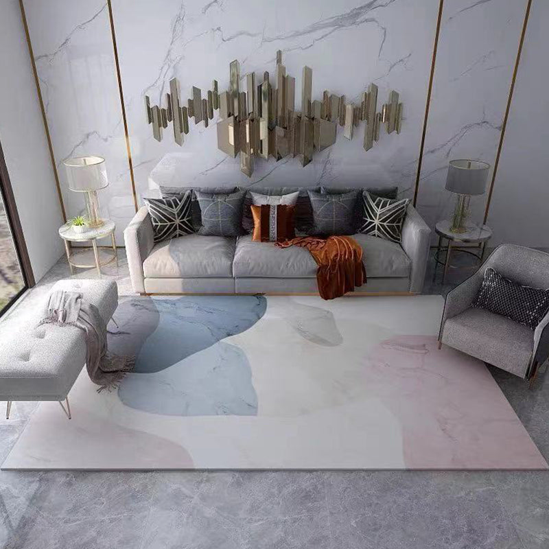 Contemporary Indoor Rug Polyester Abstract Printing Rug Washable Area Carpet for Living Room