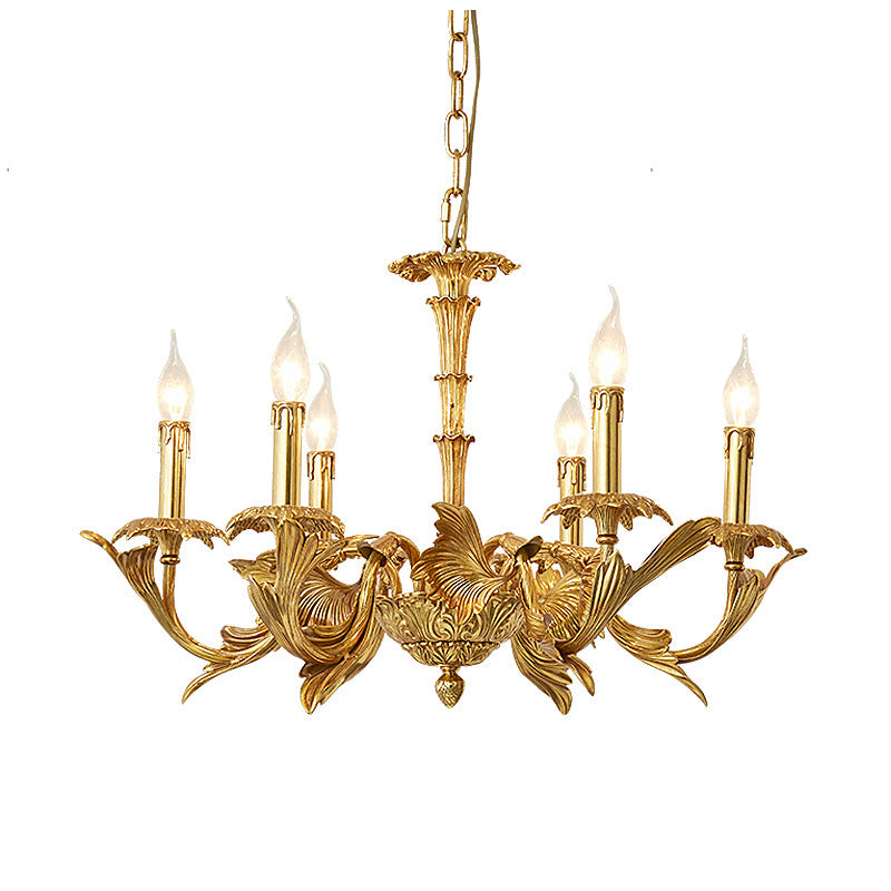 Candelabra Metal Chandelier Light Fixtures Antique Living Room Suspended Lighting Fixture
