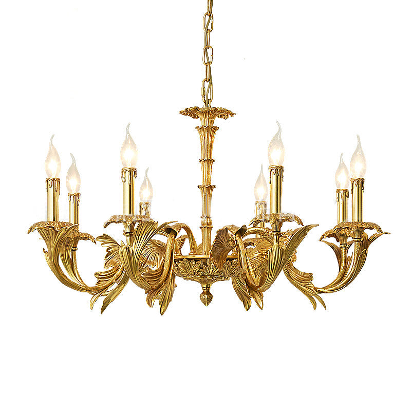 Candelabra Metal Chandelier Light Fixtures Antique Living Room Suspended Lighting Fixture