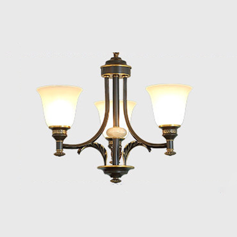 Copper Sputnik Pendant Light in Traditional Classic Style Glass Ceiling Light for Interior Spaces