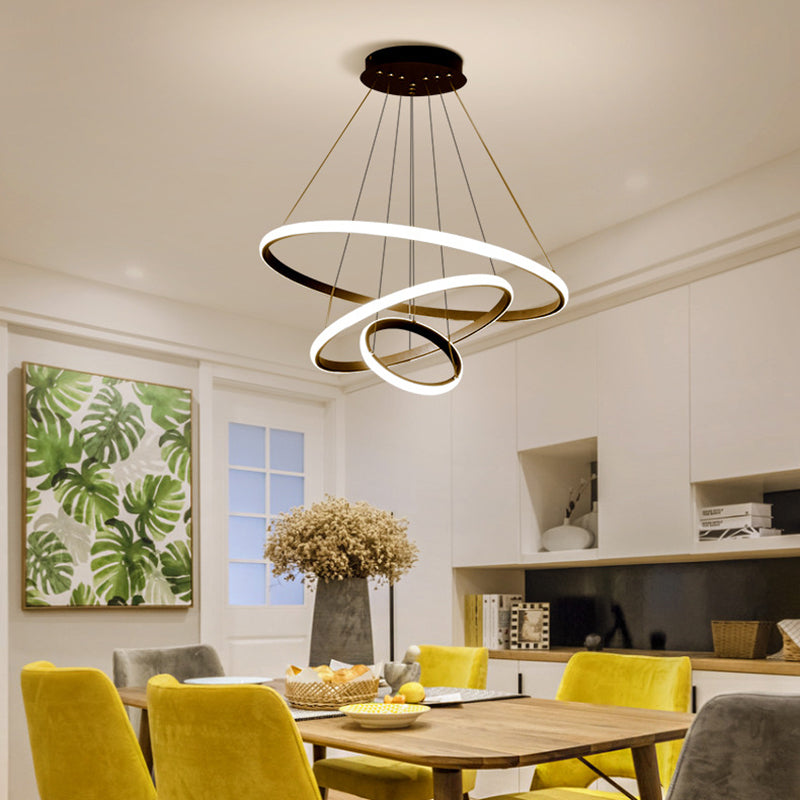 Rings Fissaggi di illuminazione a sospensione in metallo semplici apparecchi di illuminazione a sospensione camera da letto