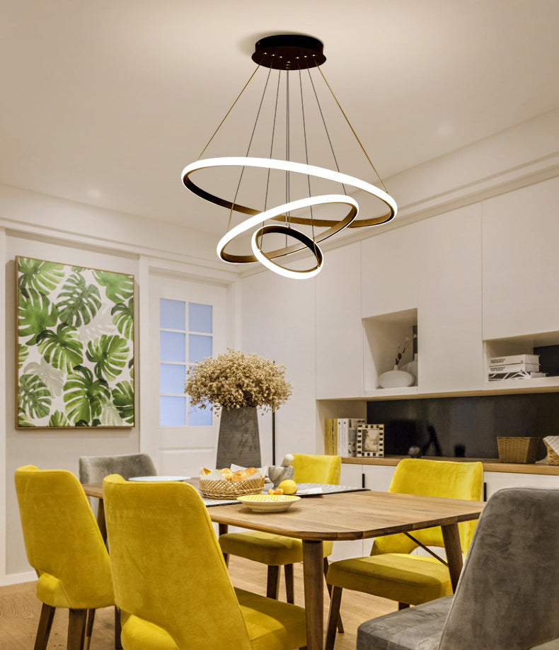 Rings Fissaggi di illuminazione a sospensione in metallo semplici apparecchi di illuminazione a sospensione camera da letto