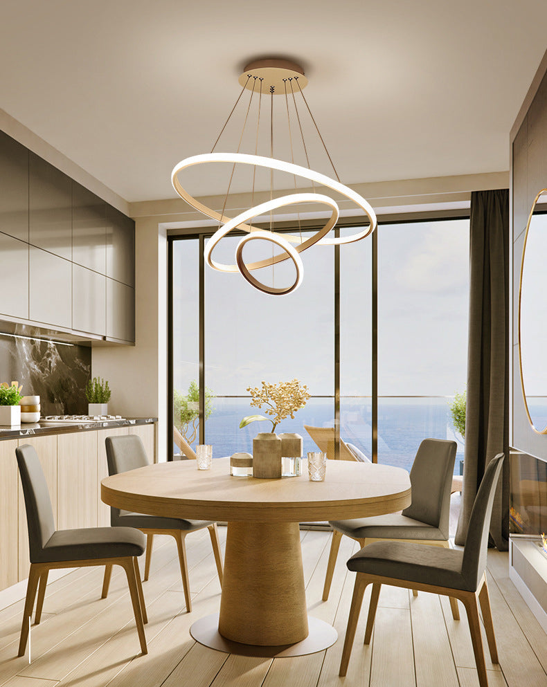 Rings Fissaggi di illuminazione a sospensione in metallo semplici apparecchi di illuminazione a sospensione camera da letto