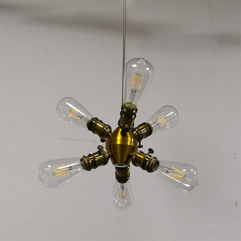 Sputnik Chandelier Light Fixture Industrial Metal Pendant Lighting for Restaurant