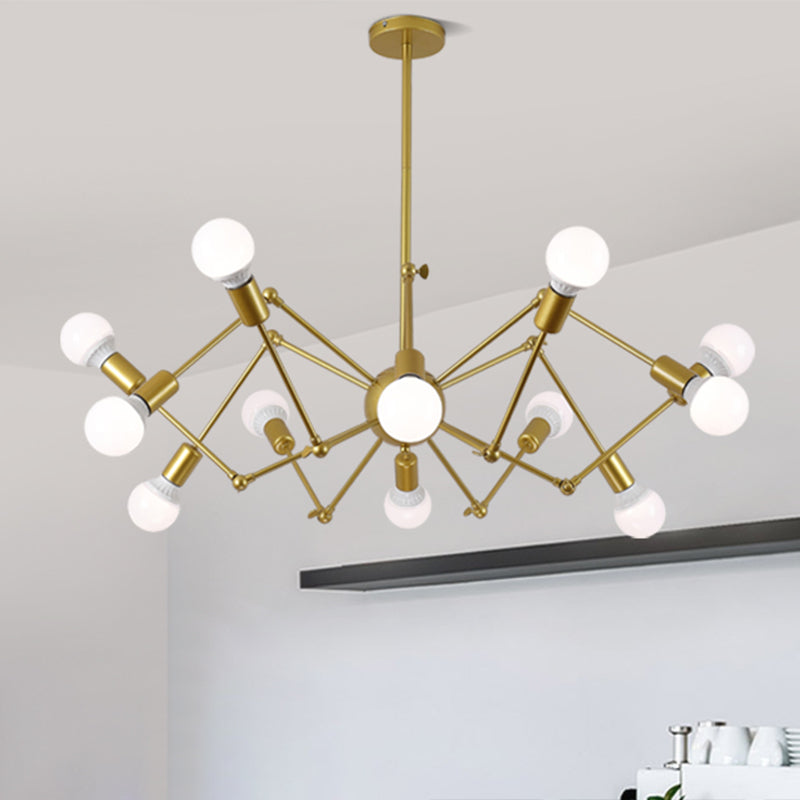 Spider Chandelier Light Fixture Industrial Metal Pendant Lighting for Restaurant