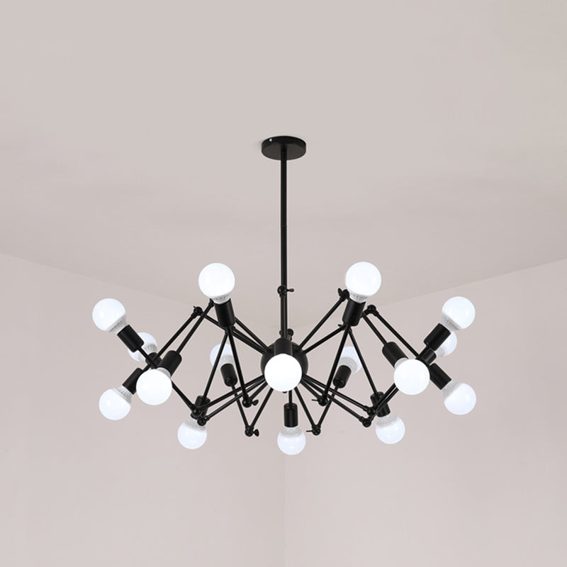 Spider Chandelier Light Fixture Industrial Metal Pendant Lighting for Restaurant