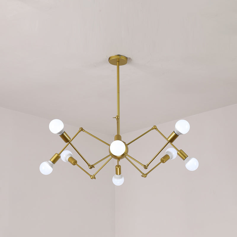 Spider Chandelier Light Fixture Industrial Metal Pendant Lighting for Restaurant