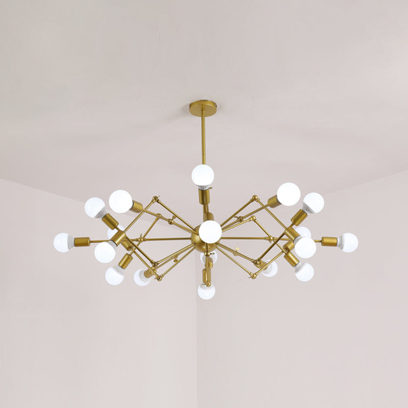 Spider Chandelier Light Fixture Industrial Metal Pendant Lighting for Restaurant