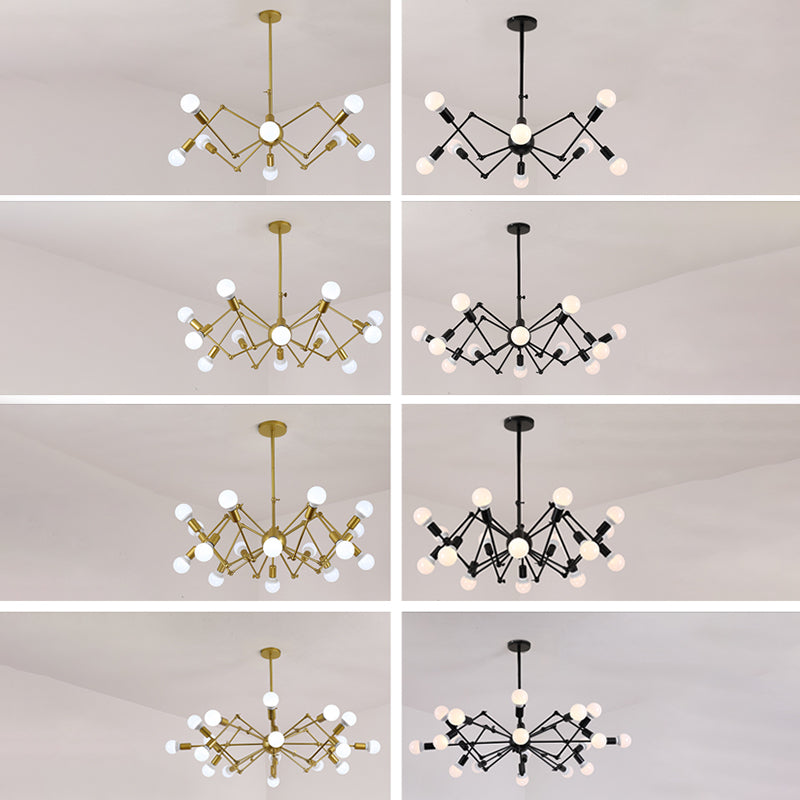 Spider Chandelier Light Fixture Industrial Metal Pendant Lighting for Restaurant