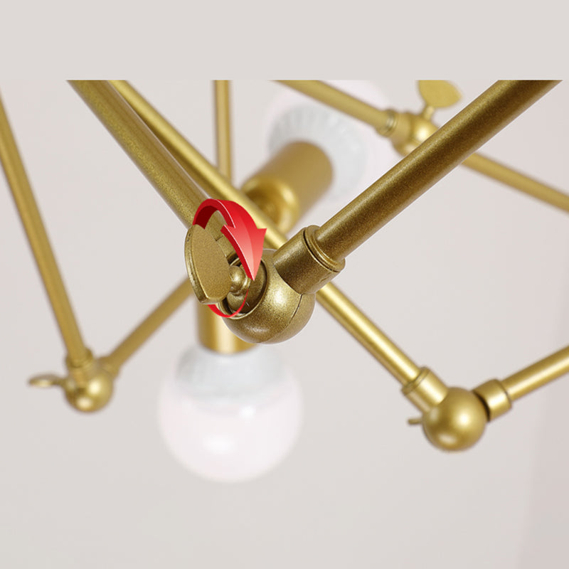 Spider Chandelier Light Fixture Industrial Metal Pendant Lighting for Restaurant