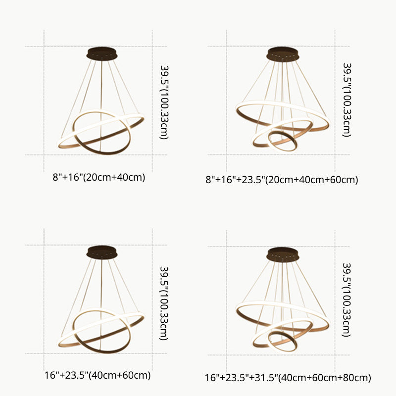 Abgestufte Metallanhänger Beleuchtungskörper moderne Wohnzimmerhänge Deckenleuchten