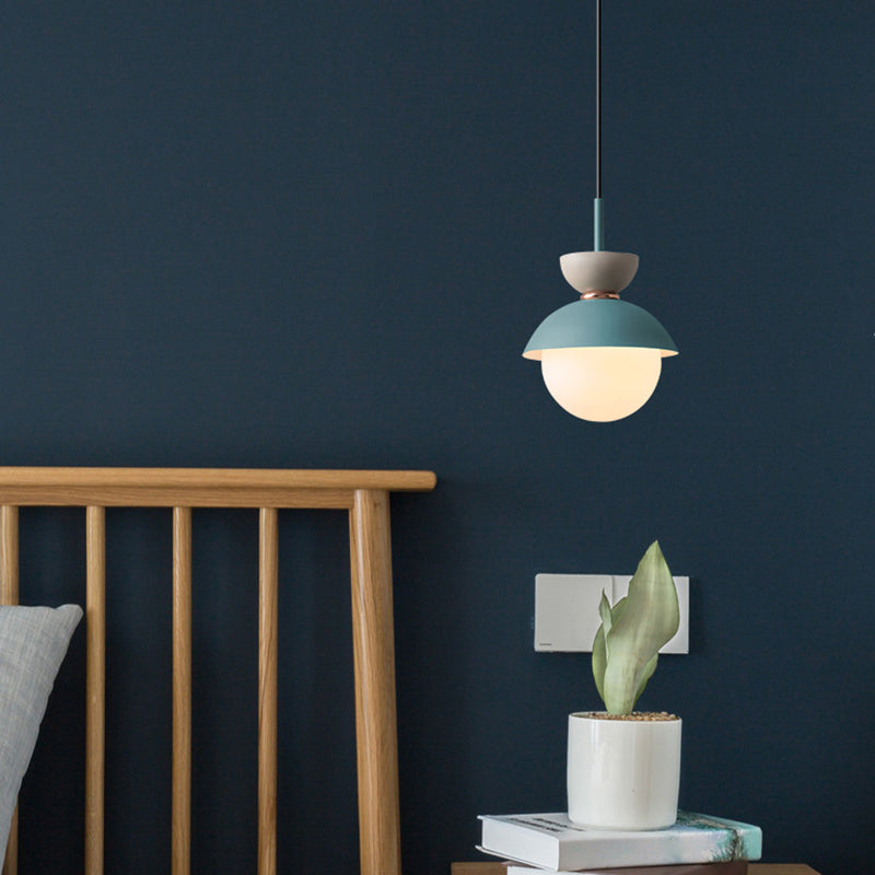 Estilo minimalista moderno Global Down Lighting Pending Metal 1 Luces de techo colgante de luz para dormitorio