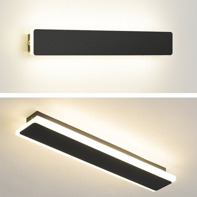 Moderno Minimalista Estilo lineal Luz montado en la pared lineal Discus de luz de pared de metal para sala de estar