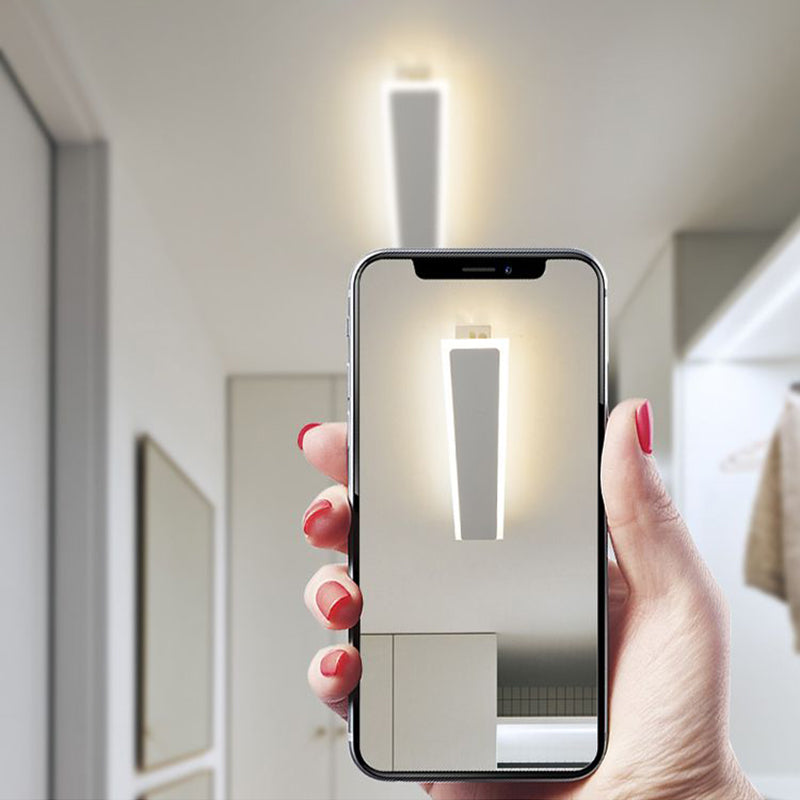 Moderno Minimalista Estilo lineal Luz montado en la pared lineal Discus de luz de pared de metal para sala de estar