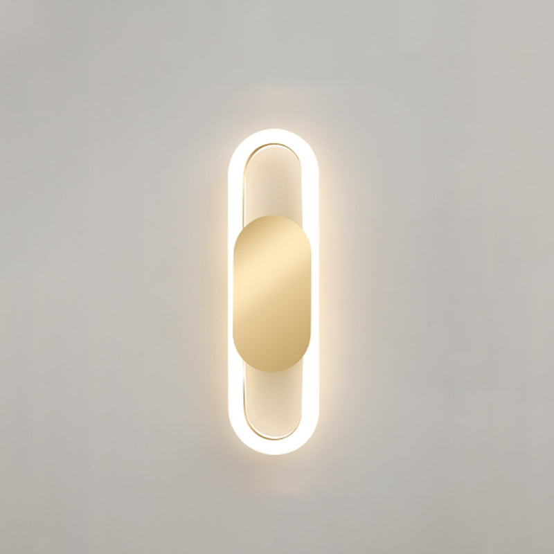 Modern Luxury Style Circular Sconce Light Fixtures Metal Wall Lighting Ideas for Bedroom