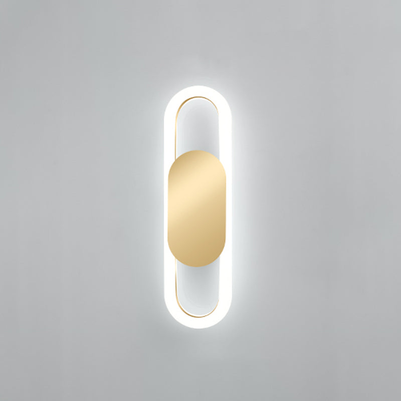 Modern Luxury Style Circular Sconce Light Fixtures Metal Wall Lighting Ideas for Bedroom