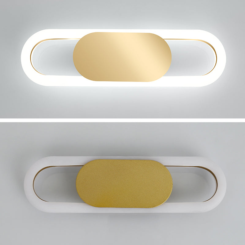 Modern Luxury Style Circular Sconce Light Fixtures Metal Wall Lighting Ideas for Bedroom