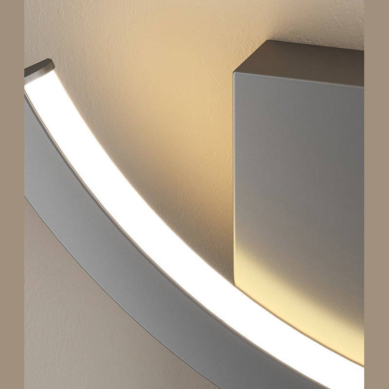 Modern Minimalist Style Regular Wall Mounted Light Fixture Metal 1 Light Wall Light Sconces for Living Room