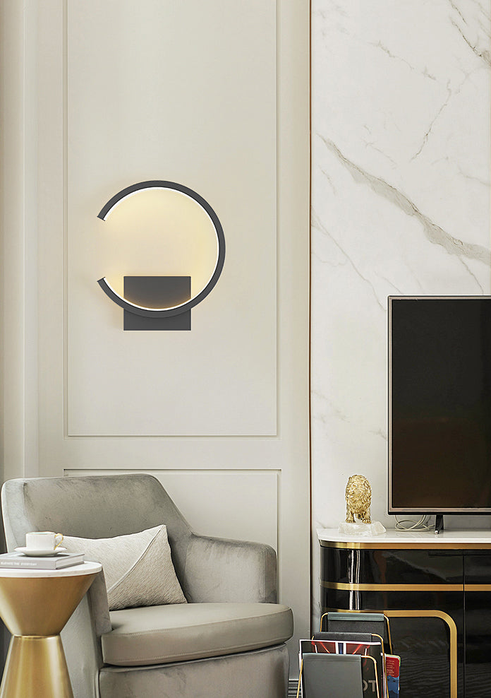 Modern Minimalist Style Regular Wall Mounted Light Fixture Metal 1 Light Wall Light Sconces for Living Room